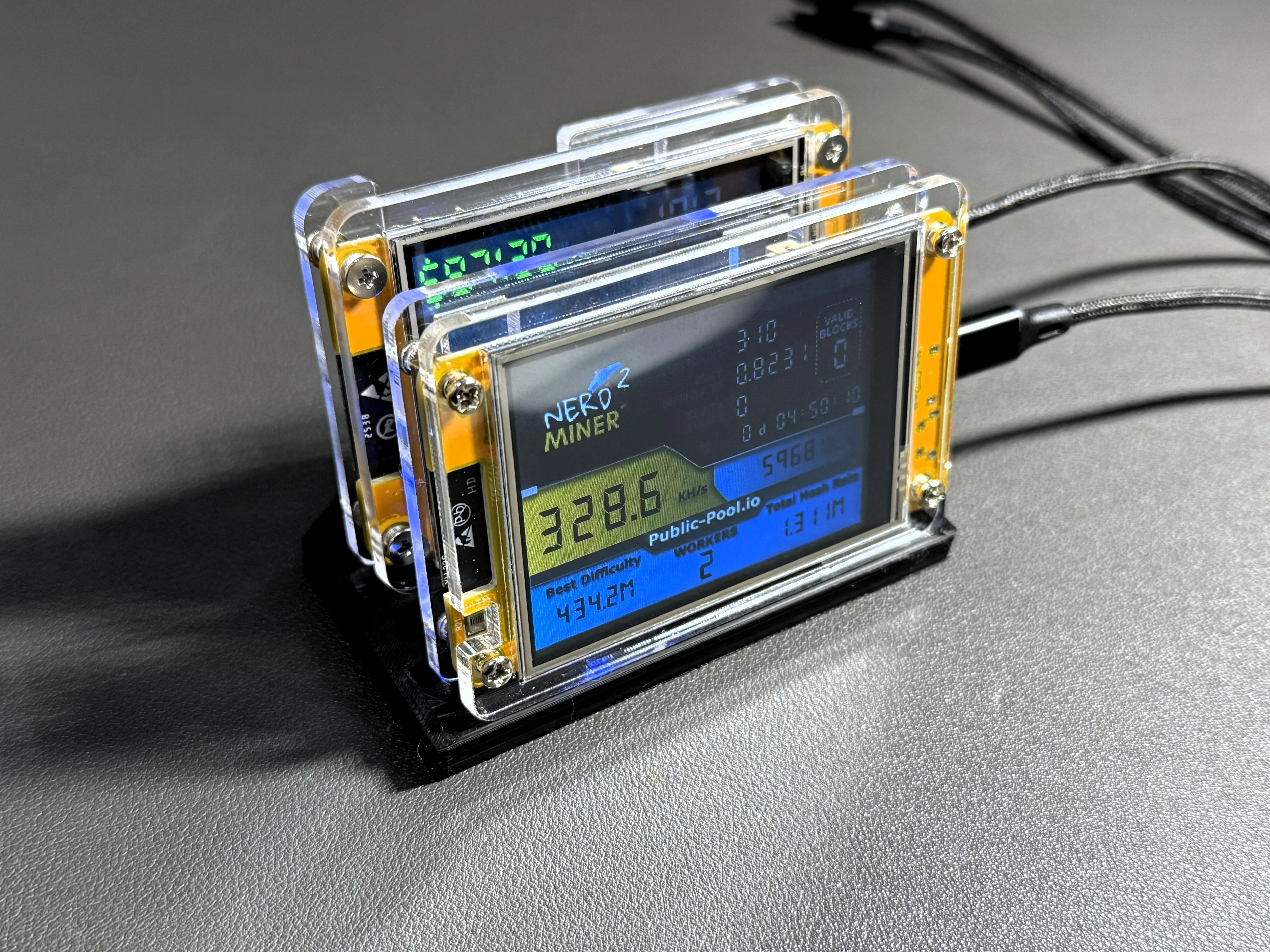 2-Slot Cradle Stand for NerdMiner & NMminer Bitcoin Solo Mining Devices - Image 3