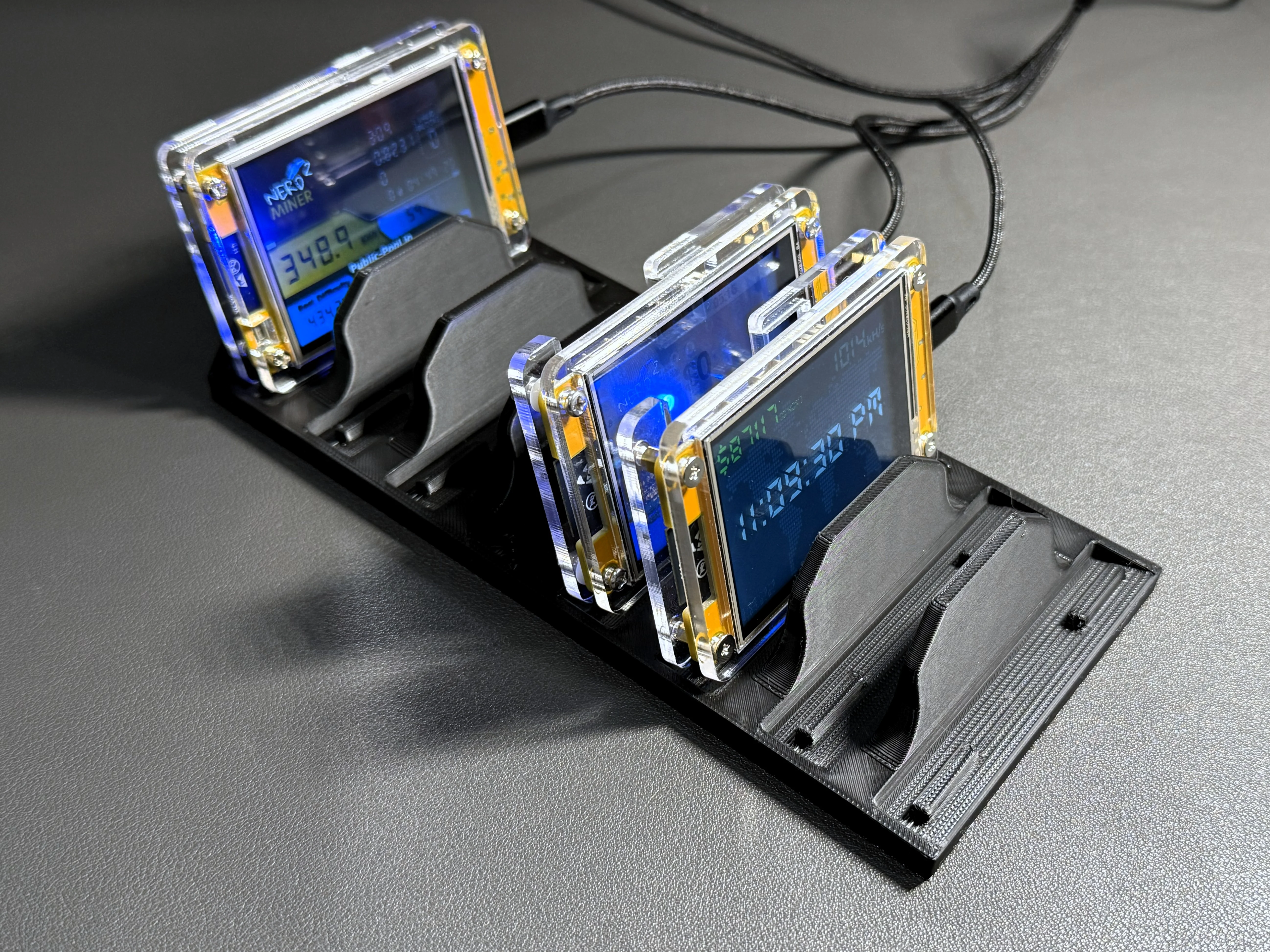 8-Slot Cradle Stand for NerdMiner & NMminer Bitcoin Solo Mining Devices - Image 3